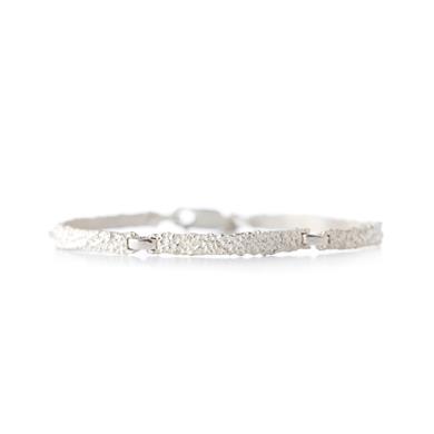 Raw bracelet in silver